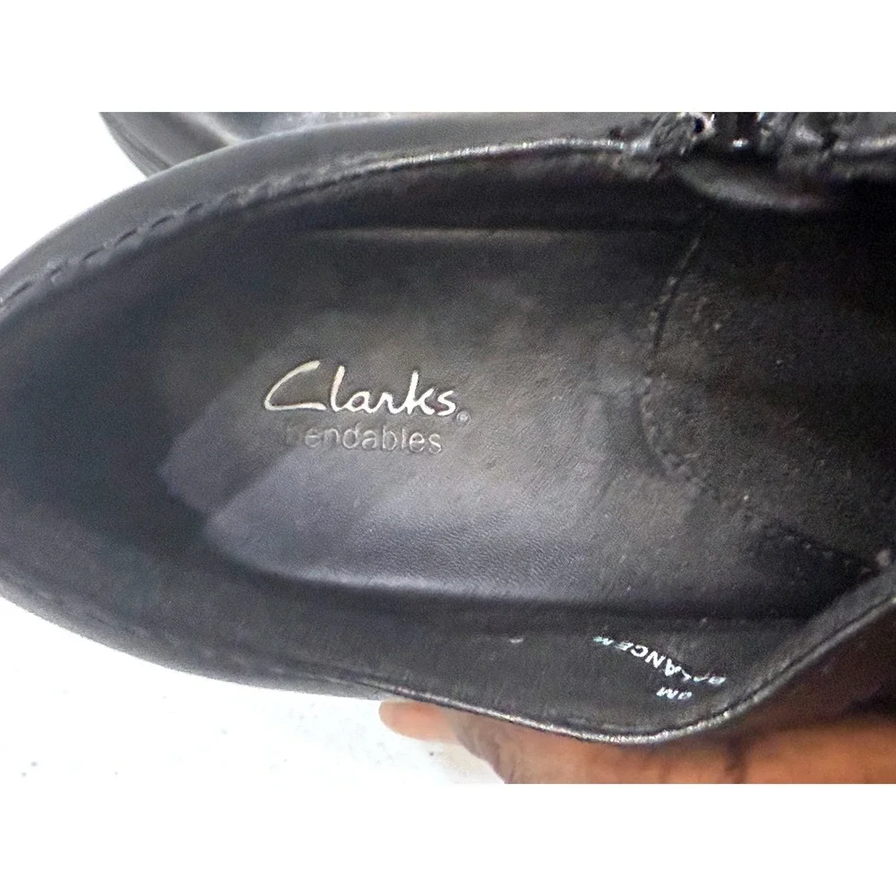 Clarks Bendables Womens Black Leather Heeled Shootie‎ Ankle Booties 10M 80460
